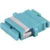 FO connector, SC duplex socket to SC duplex socket, OM3, multimode, ceramic, aquamarine, BYB-4-98F2117