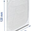 67458 Fan Grill 120 x 120 mm aluminum - fan dust filter with stainless