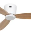 CasaFan ECO PLANO II 112 WE-EN WiFi Flügel Eiche natur Wentylator sufitowy 13 W (Ø x W) 112 cm x 160 mm biały pilot zdal