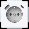 20 EUCB2USBAC-84 Safety+ USB socket outlet with USB A/C studio white - Platform 6
