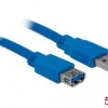 Delock Kabel USB USB 3.2 Gen1 (USB 3.0) Złącze męskie USB-A, Złącze żeńskie USB-A 5.00 m niebieski styki pozłacane 82541