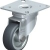 Kółka obrotowe przykręcane, gumowe, na łożysku ślizgowym, 50 mm