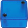ABS enclosure, (L x W x H) 35 x 35 x 20 mm, blue/transparent, IP54, 1551MTBU