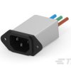 Filtr wejściowy złącza IEC 15A TE Connectivity Montaż na kołnierzu
