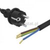 Kabel sieciowy, 5m ( 3x1.0mm) czarny, guma HQ