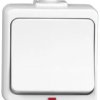 JANTAR-bis Przycisk zwierny /dzwonek/ z podświetleniem n/t IP44 biały WNT-7J-b/S