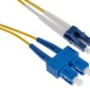 Kabel światłowodowy długość: 15m Z zakończeniem złącze B<B>: SC złącze A: LC Jednomodowy 0.38 dB Żółty