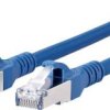 kabel LAN Metz Connect 1308455044-E, 1 szt., RJ45, CAT 6a, S/FTP, 5.00 m, niebieski