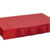 Puszka przeciwpożarowa PIP-2AN P3x3x6, prostokątna, E90, przelotowa 3x3x6mm2, wymiary 125x36x225mm czerwony 84622636