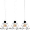 Lampa wisząca BASKET BLACK 3xE27 MLP7215 Milagro