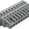 Socket header, 10 pole, pitch 5 mm, angled, gray, 231-110/031-000