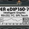 EA EDIP160W-7LWTP LCD display, 160 x104 pixels, bw-ws positive, touch