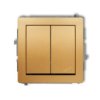Deco Łącznik Jednobiegunowy Ze Schodowym (Wspólne Zasilanie) Złoty 29Dwp-10.1