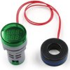 Woltomierz - amperomierz LED zielony, zakres pomiaru 20-380Vac / 0-100A