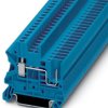 Through terminal block, screw/plug-in connection, 0.14-4.0 mm², 2 pole, 24 A, 6 kV, blue, 3045020