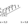 Edge protection profile, serrated edge, (W x H) 5.4 x 5.6 mm, max. clamping range 3.7 mm, PE, natural, GEE144F-C, package with 3