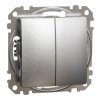 SEDNA DESIGN & ELEMENTS Wyłącznik podwójny świecznikowy szczotkowane aluminium SDD170105 SCHNEIDER ELECTRIC