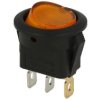 Przełącznik; klawiszowy (kołyskowy); okrągły 12V Y; ON-OFF; 1 tor; żółty; podświetlenie LED 12V; czerwony; bistabilny; konektory