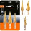 Zestaw 3 wierteł stopniowych HSS TiN 3-20mm NEO TOOLS 08-948