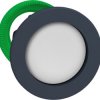Pushbutton, unlabeled, unlit, groping, waistband round, white, front ring dark gray, mounting Ø 30.5 mm, ZB5FA16