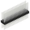 Pin header, 38 pole, pitch 1.27 mm, straight, black, 10061670
