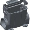 Housing, size HA10, die-cast aluminum, M20, angled, clip locking, IP65, T1619101120-000