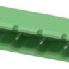 Pin header, 6 pole, pitch 7.62 mm, angled, green, 1766165