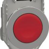 Pushbutton, unlabeled, unlit, groping, 1 Form B (N/C), waistband round, red, front ring metal, mounting Ø 30.5 mm, XB4FA42