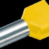 187735 Twin-Aderendhülse isoliert 2x1,0 mm²/8 mm, gelb, 100er Pack