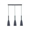 Lampa wisząca Solin 3 szara 3xE27 Light Prestige