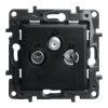 Gniazdo TV-R-SAT do instalacji typu gwiazda 1,5 dB czarne Niloe Step 863580