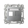 SZAFIR Obudowa gniazda pojedynczego typu Keystone prosta srebrny GPK-1Z/p/18