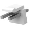 Pin header, 2 pole, pitch 3.96 mm, straight, natural, 1-1123723-2