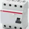 RCCB, Typ AC, 4-biegunowy, 25A, 30mA, ABB, FH200