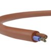 Kabel silikonowy SIHF 180C 300/500V 2x1,5 ciepłoodporny LSOH ceglasty linka BSG /100m/