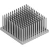 Pin heatsink, (L x W x H) 50 x 50 x 25 mm, 2.4 to 0.5 K/W, natural aluminum, ICK S 50 X 50 X 25