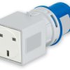 Adapter do przedłużacza sieciowego 13A Gniazdo 230 V 2P + E RS PRO Niebieski IP20