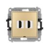 Icon Mechanizm Gniazda Podwójnego Hdmi 2.0, Bez Pola Opisowego Złoty 29Ihdmibo-4