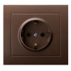 KIER Gniazdo pojedyncze z uziemieniem schuko brązowy metalik GP-1WS/52 OSPEL