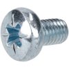 R-TECH 337202 Pozi Pan Head Machine Screws BZP M5 8mm - Pack of 100