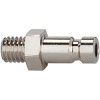 Nipple, L 18 mm, 35 bar, brass, nickel-plated, for jacks, 107102