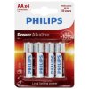 Philips 1545 Power LR6 AA 1.5V Batteries 4-pack High Energy Output