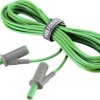 VOLTCRAFT MSB-501 Przewód pomiarowy bezpieczny złącze męskie, lamelkowe 4 mm złącze męskie, lamelkowe 4 mm 5.00 m zielon