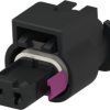 Socket, unequipped, 2 pole, straight, 1 row, black, 1-1670916-1