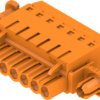 Socket header, 7 pole, pitch 5.08 mm, straight, orange, 1353190000