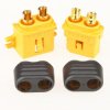 XT60-L Connector Set with Cover and Mounting Fastenings - Complete High-current Connector - 1 pair - AMASS