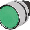 Pushbutton, unlit, groping, waistband round, green, front ring silver, mounting Ø 22.3 mm, 46-2131.3150.000