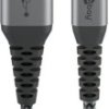 Kabel tekstylny Lightning na USB-A z metalowymi wtyczkami (szary / srebrny) 0,5 m - Długość kabla 0.5 m