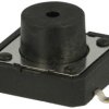 Mikroprzycisk; 12x12mm; 7,5mm; TS1201-H4-180-B; powierzchniowy (SMD); 4 piny; 4,2mm; OFF-(ON); 50mA; 12V DC; 180gf; KLS; RoHS