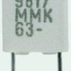 Kondensatory foliowe MMK 4.7 μF KEMET rozstaw: 22.5 mm 63 V dc 40V ac Otwór przelotowy ±10